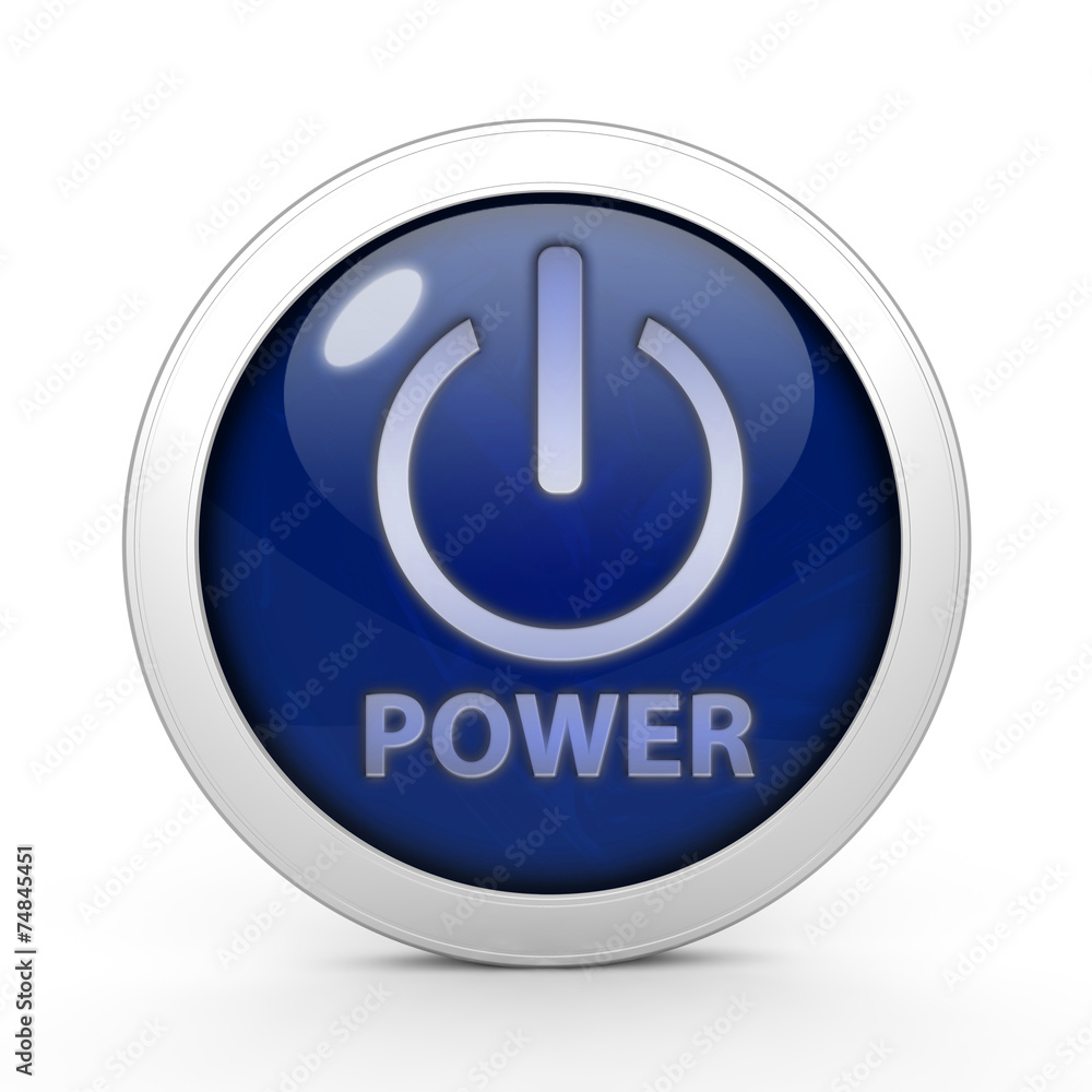 power circular icon on white background power circular icon on white background