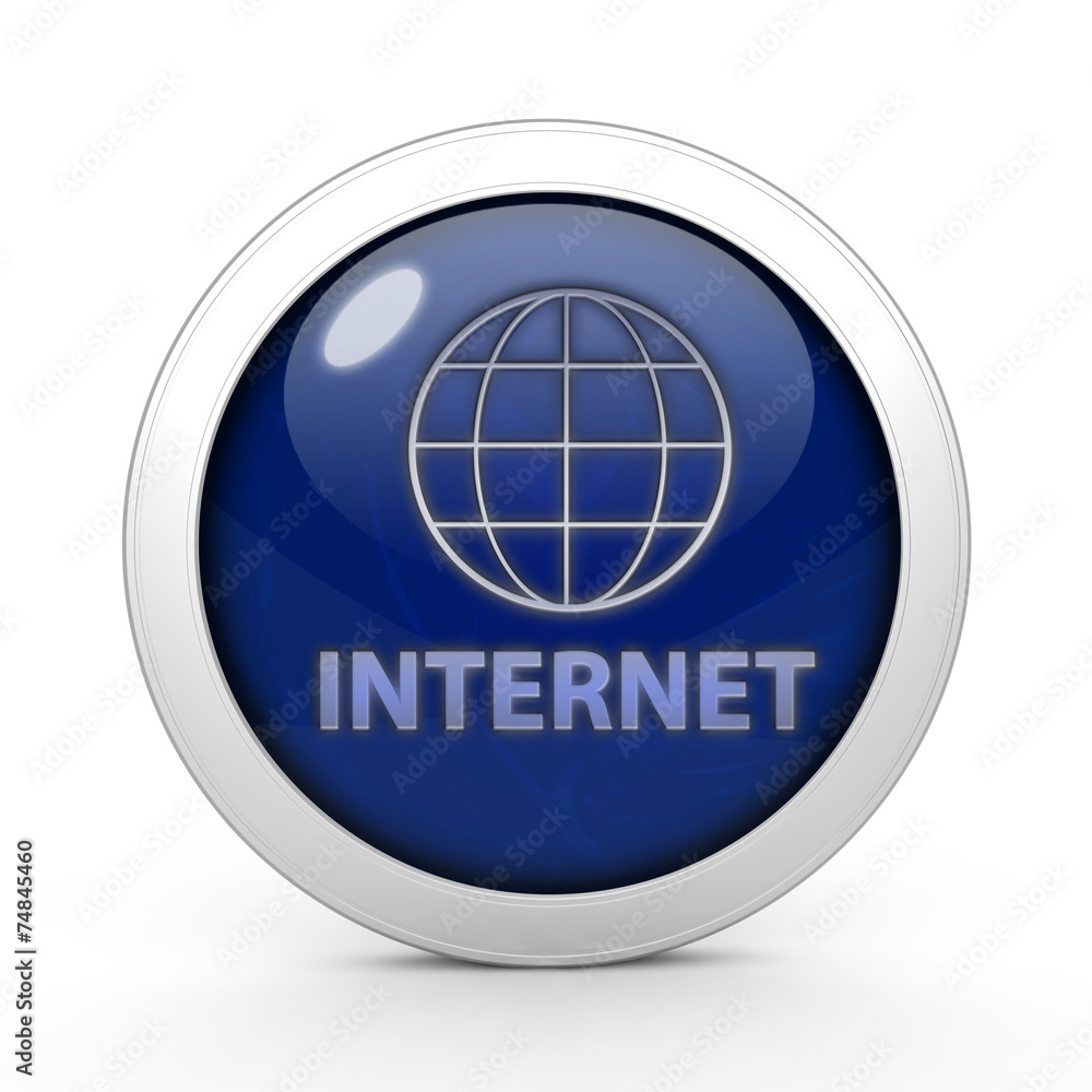 inernet circular icon on white background inernet circular icon on white background