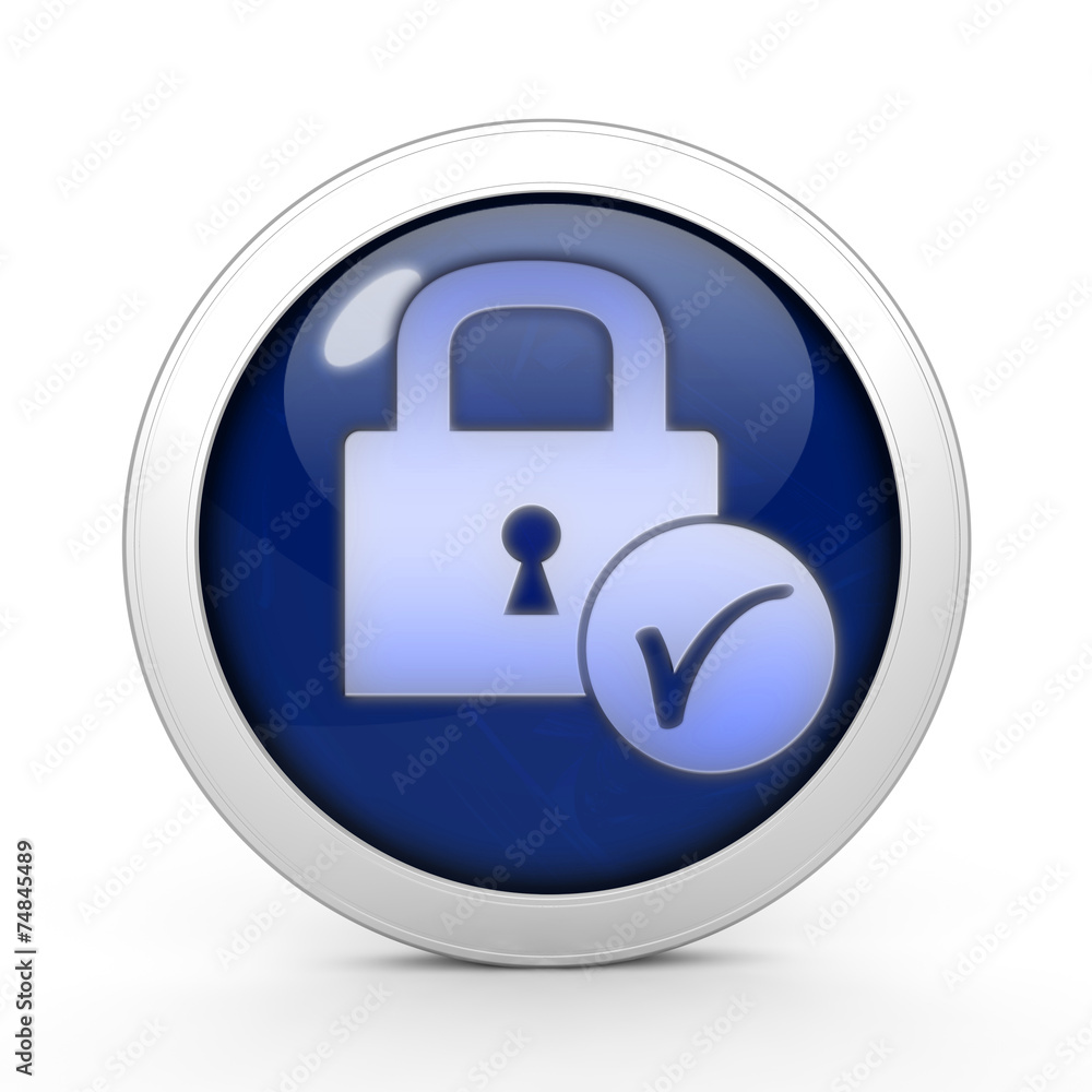 Lock circular icon on white background Lock circular icon on white background