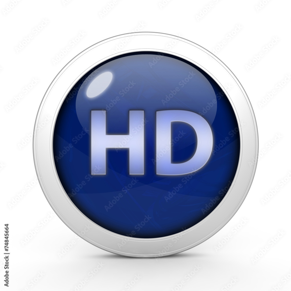 HD circular icon on white background HD circular icon on white background