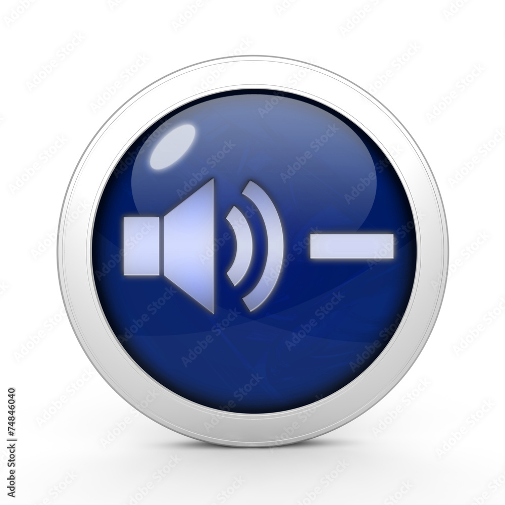 Volume circular icon on white background Volume circular icon on white background