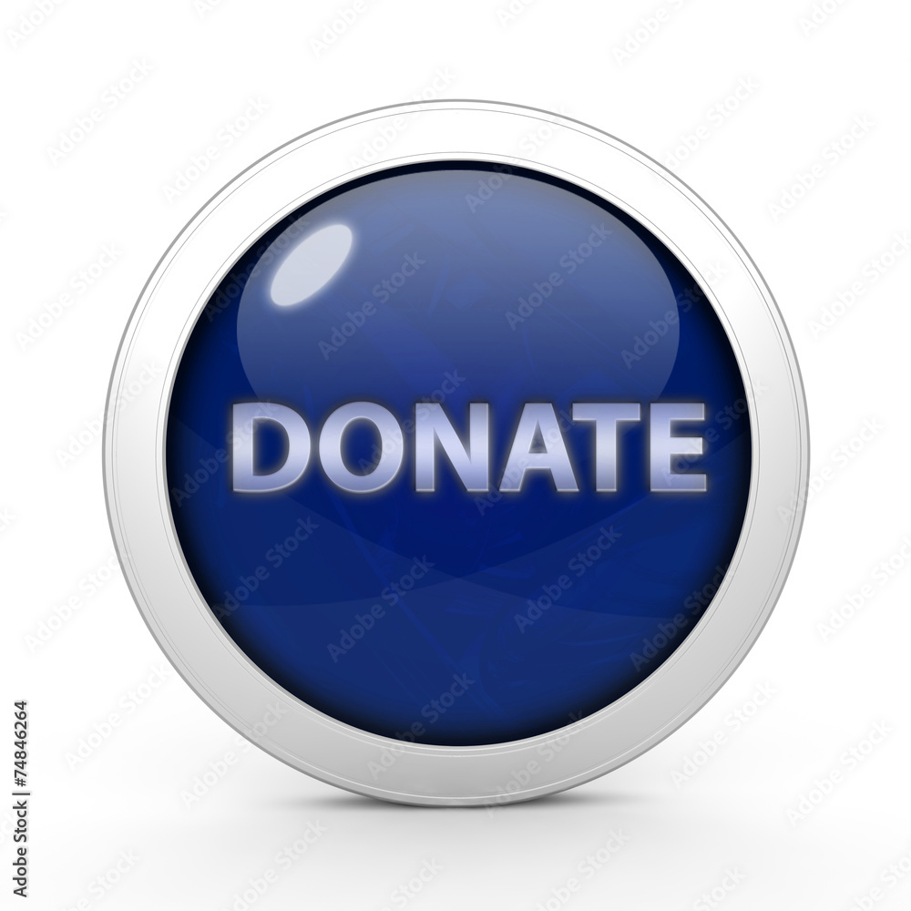 Donate circular icon on white background Donate circular icon on white background