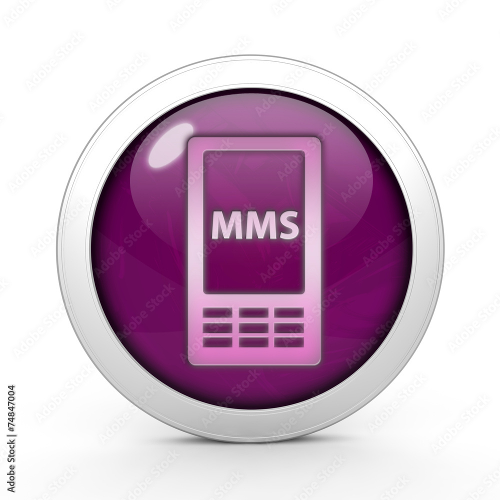 mms circular icon on white background mms circular icon on white background