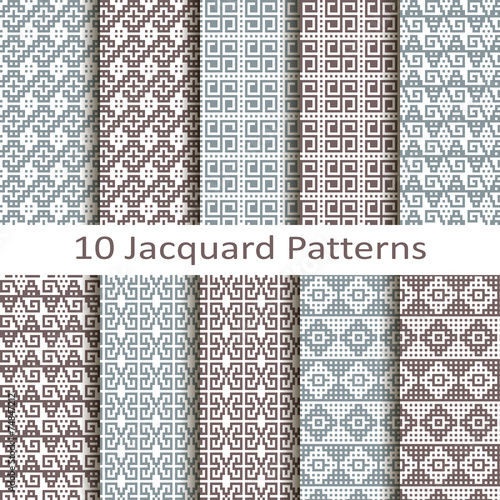 set of ten jacquard patterns photo