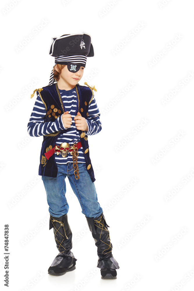 Serious little boy pirate Serious little boy pirate