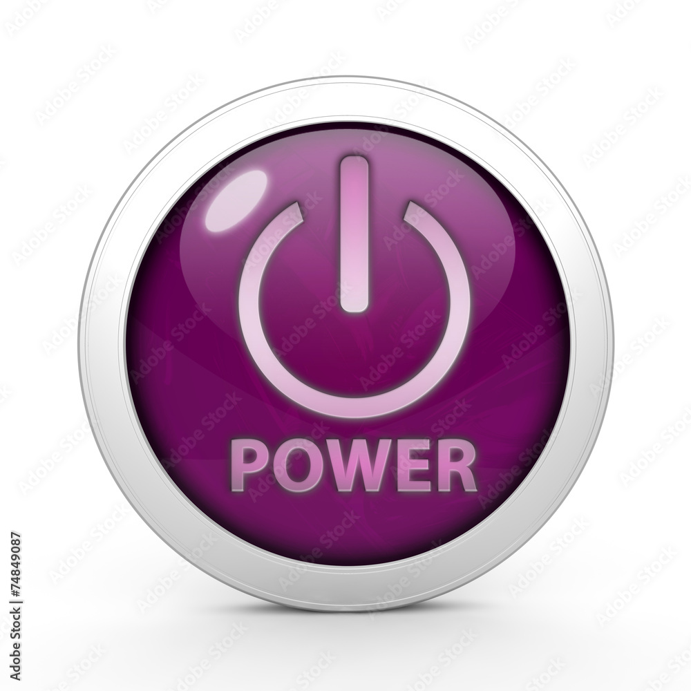 power circular icon on white background power circular icon on white background