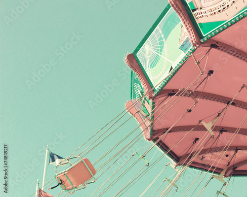 Vintage pastel swing chairs