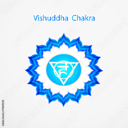 Symbol of Vishuddha chakra vector