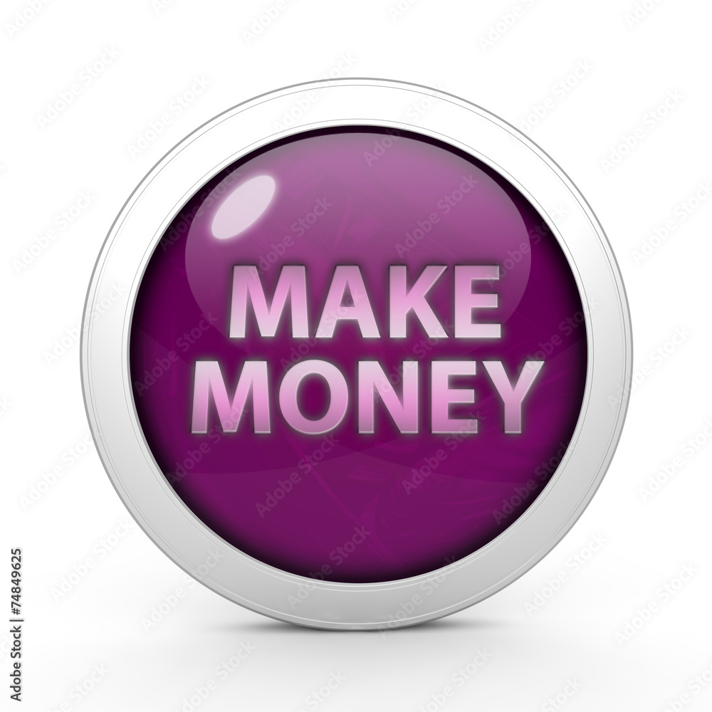 Make money circular icon on white background Make money circular icon on white background