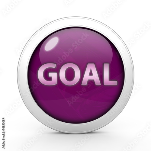 Goal circular icon on white background