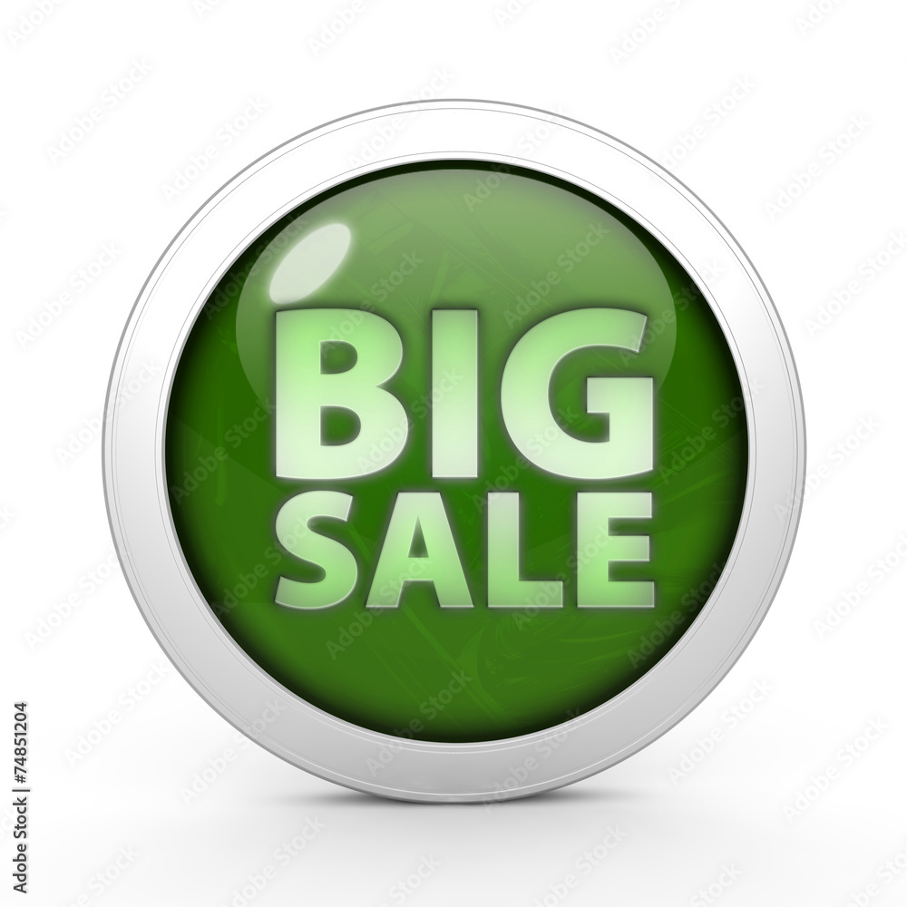 Big sale circular icon on white background Big sale circular icon on white background