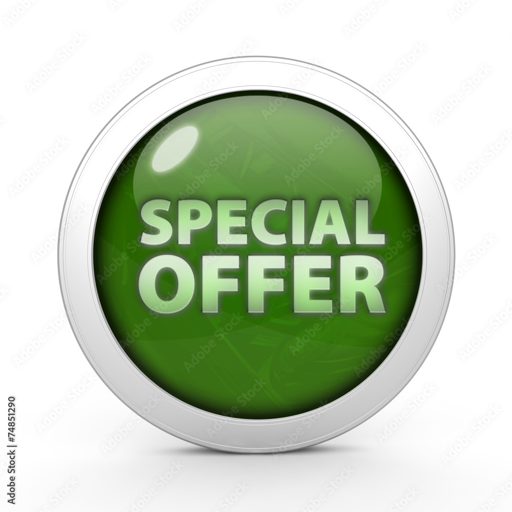 Special offer circular icon on white background Special offer circular icon on white background