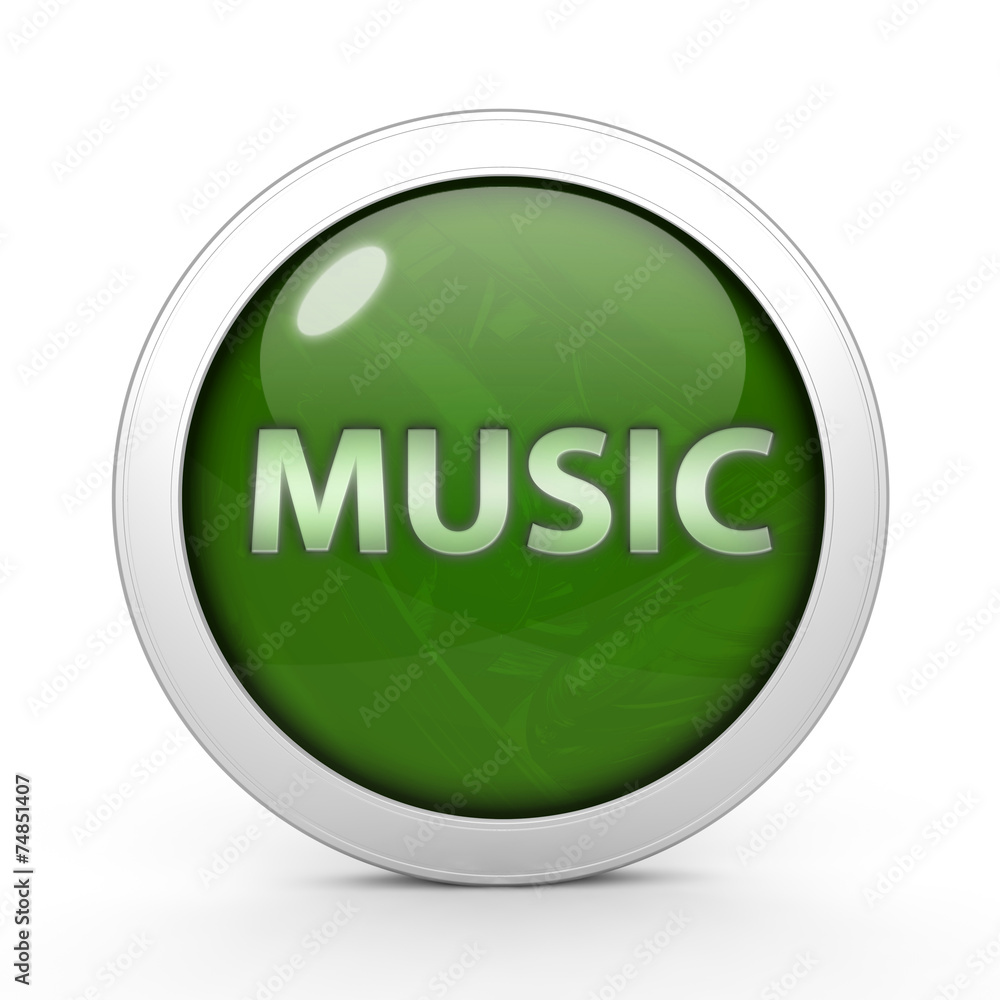 music circular icon on white background music circular icon on white background