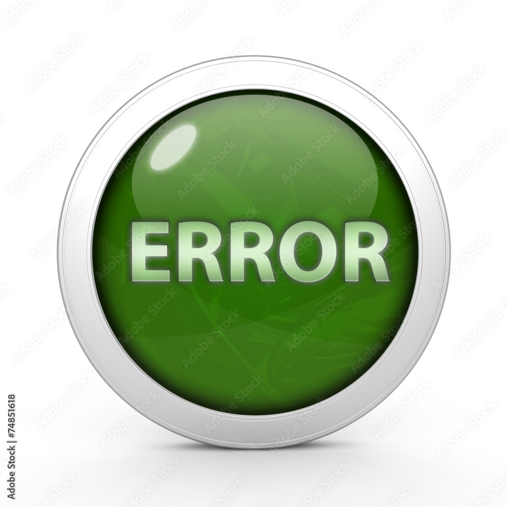 error circular icon on white background error circular icon on white background