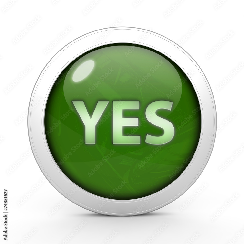 yes circular icon on white background yes circular icon on white background