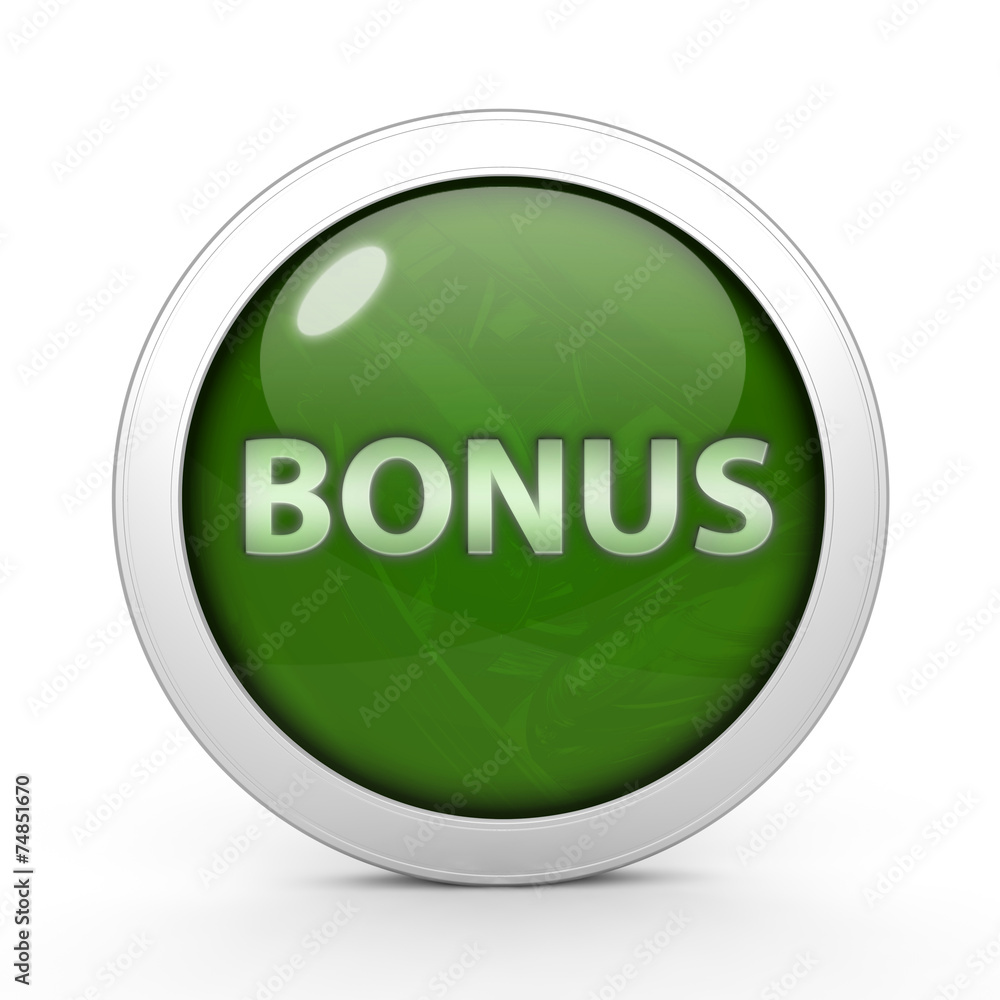 bonus circular icon on white background bonus circular icon on white background