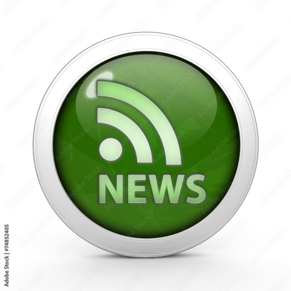 News circular icon on white background News circular icon on white background