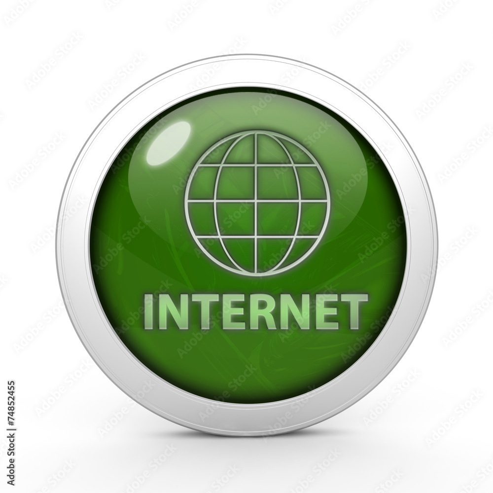 inernet circular icon on white background inernet circular icon on white background