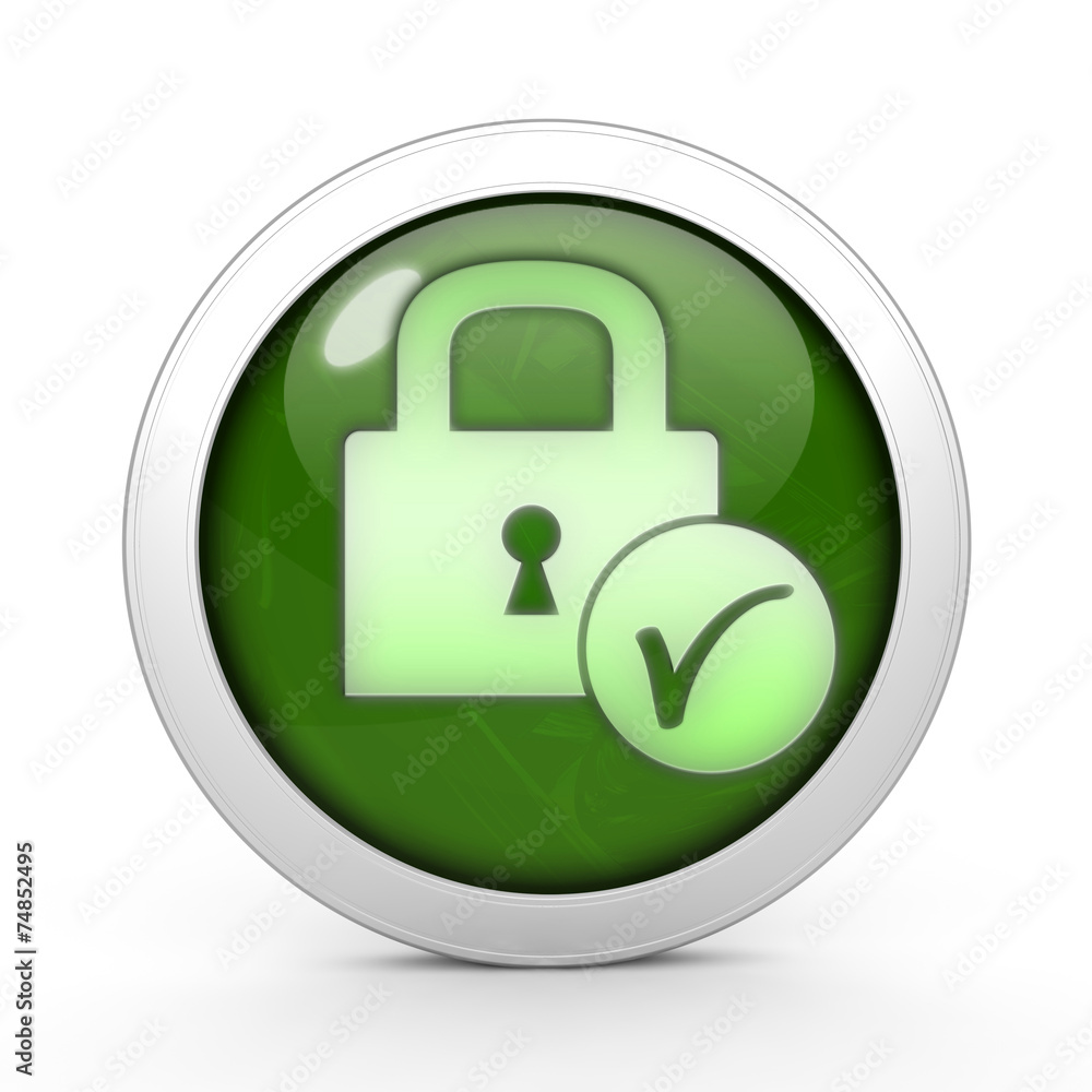 Lock circular icon on white background Lock circular icon on white background