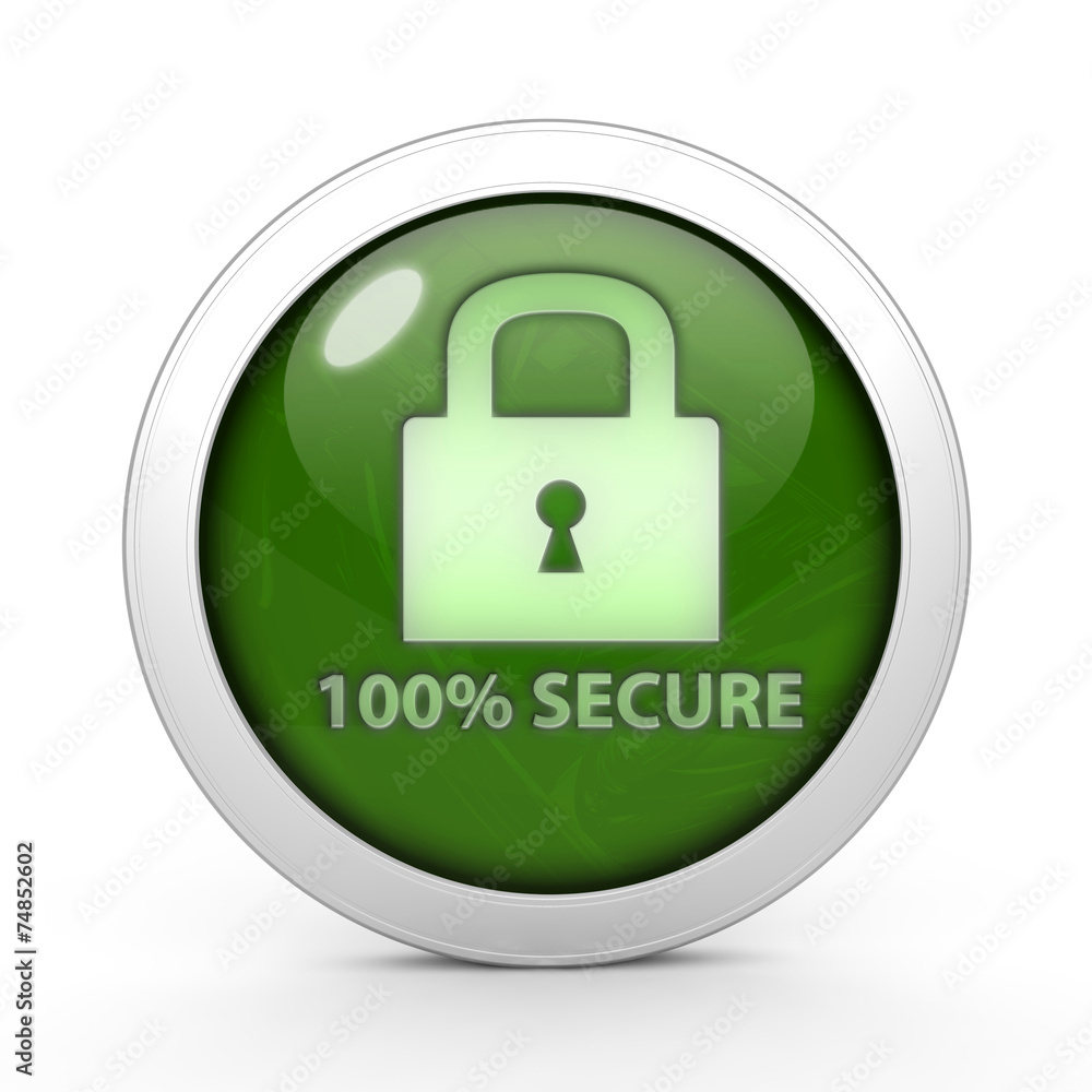 Lock circular icon on white background Lock circular icon on white background