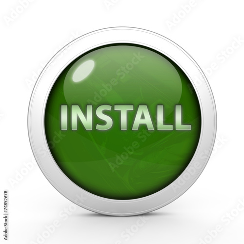 Installation circular icon on white background