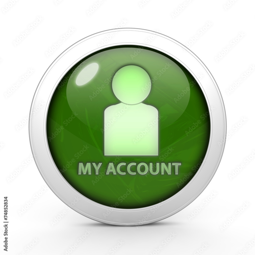 My account circular icon on white background My account circular icon on white background