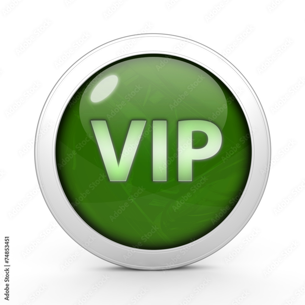 Vip circular icon on white background Vip circular icon on white background