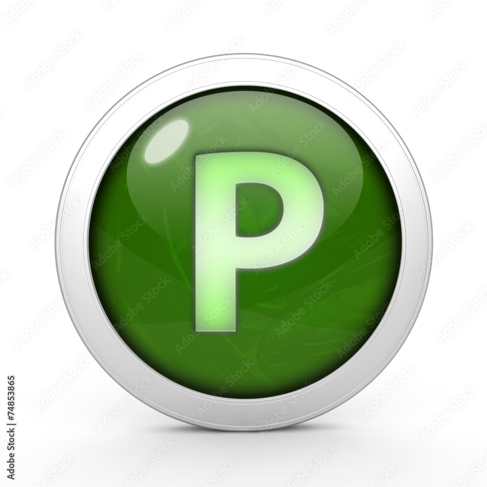 Parking circular icon on white background Parking circular icon on white background