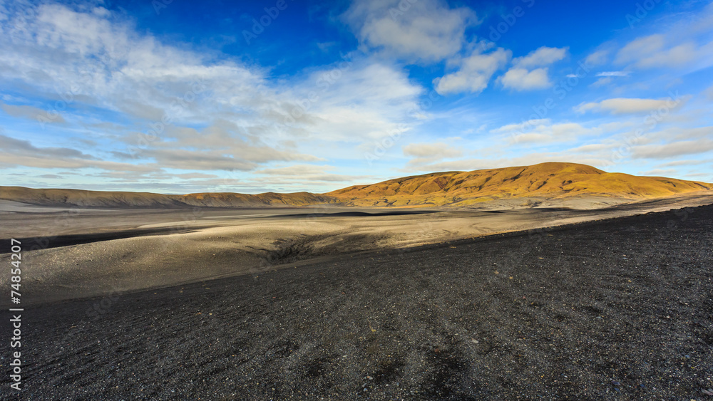 Paysage désertique d'Islande