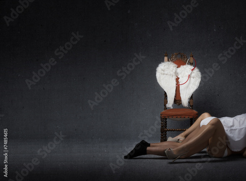 Cupid angel celebrating valentine's day