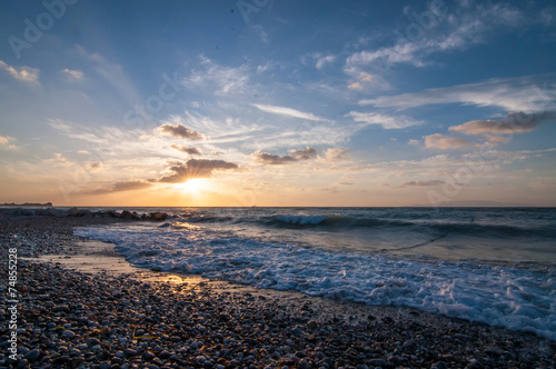 Beauty sunset on Mediterranean Sea