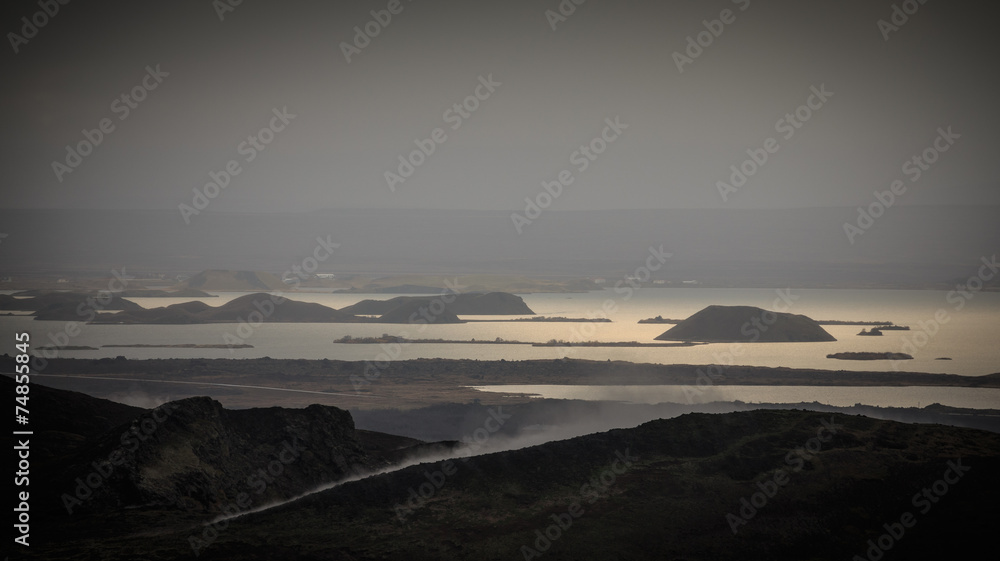 Fototapeta premium Lake Myvatn in North West Iceland