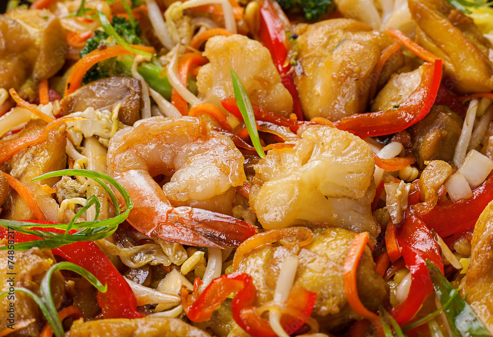 Shrimp seafood and vegetable Shrimp seafood and vegetable