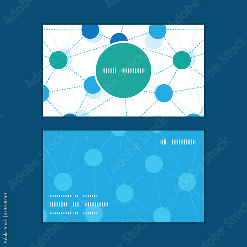 Vector connected dots vertical round frame pattern business