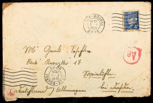 Vintage French mailing envelope