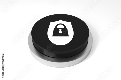 black button security symbol