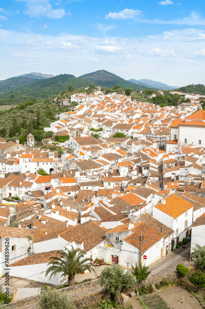 Village of Castelo de Vide, seen from the castle (Portugal)