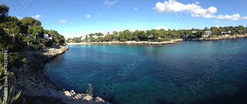 Quadro em tela impresionantes vistas de Cala Gran en Cala d'Or, Mallorca