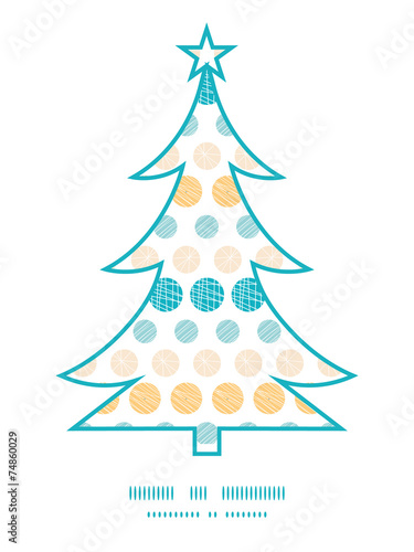 Vector texture circles stripes abstract Christmas tree