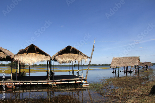 Fototapeta Naklejka Na Ścianę i Meble -  Flusslandschaft am Mekong