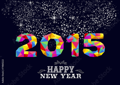 New year 2015 poster design