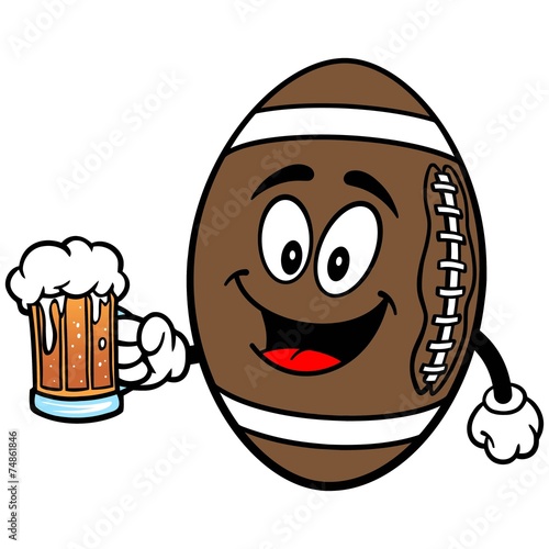 Football Mascot with Beer