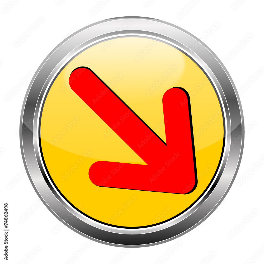 Button Pfeil gelb rot #1417-04 Button Pfeil gelb rot #1417-04