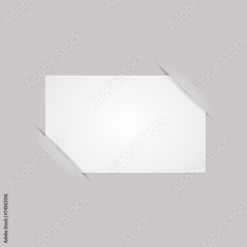 Vector blank paper card