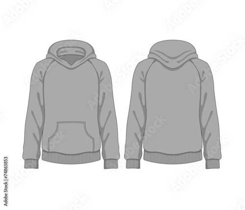 Man hoodie. Vector template