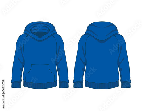 Kids hoodie. Vector template