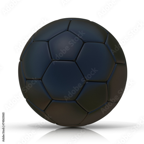 Fototapeta Naklejka Na Ścianę i Meble -  Black football - soccer ball, isolated on white background
