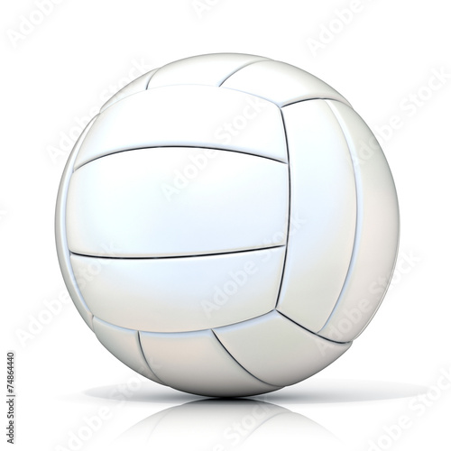 White volleyball ball, isolated on white background