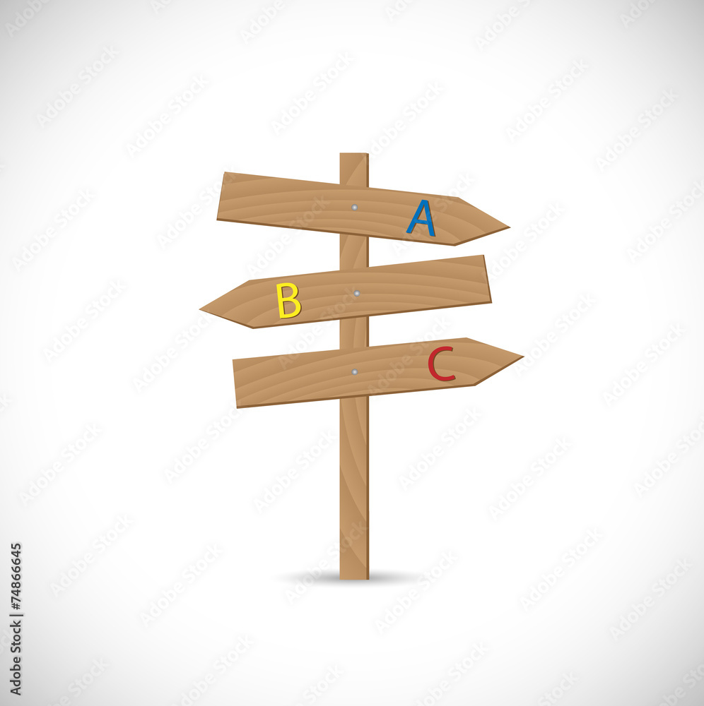 Wooden Signpost Illustration Wooden Signpost Illustration