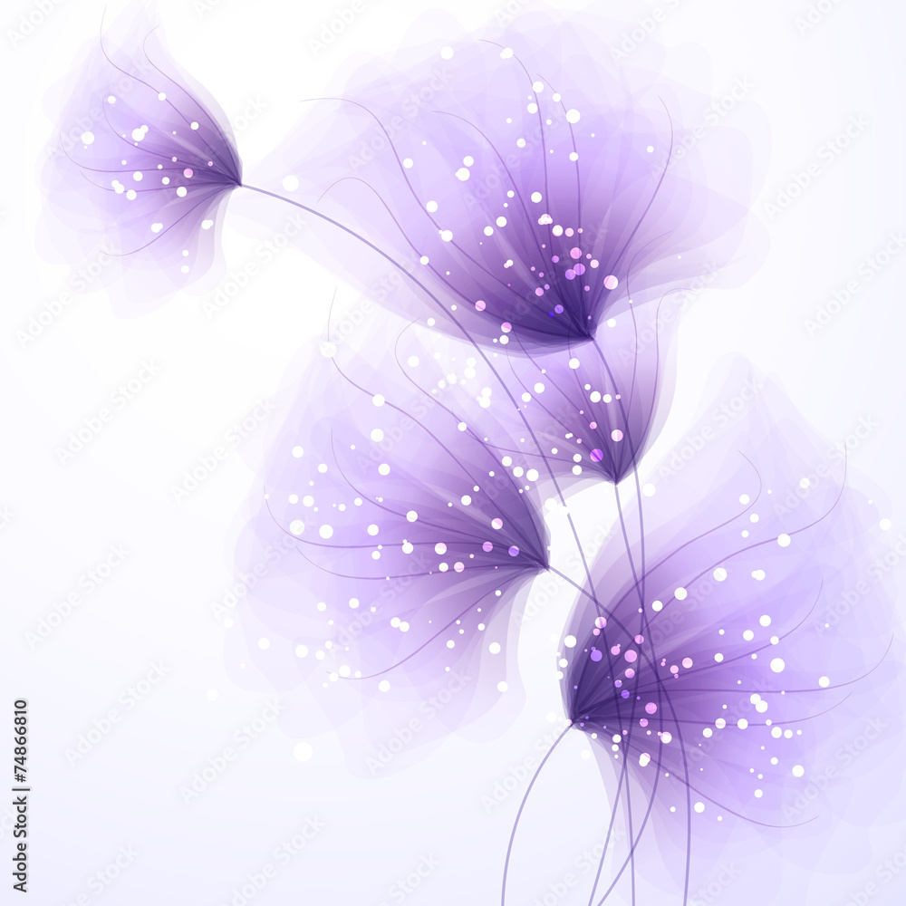 Naklejka premium vector background with flowers